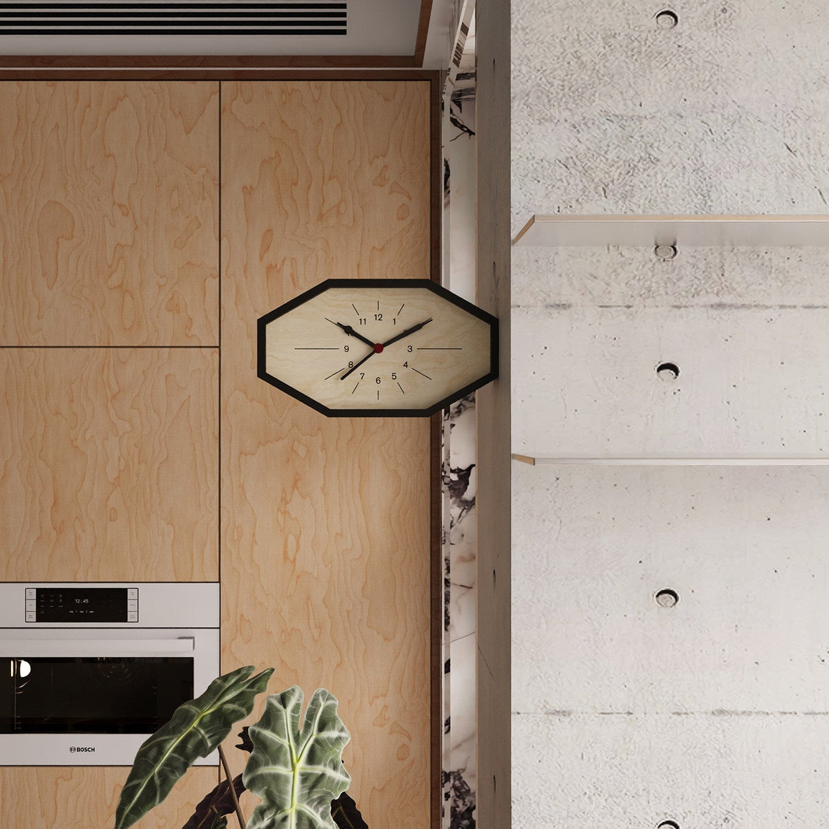 Octagon Dual-Sided Clock