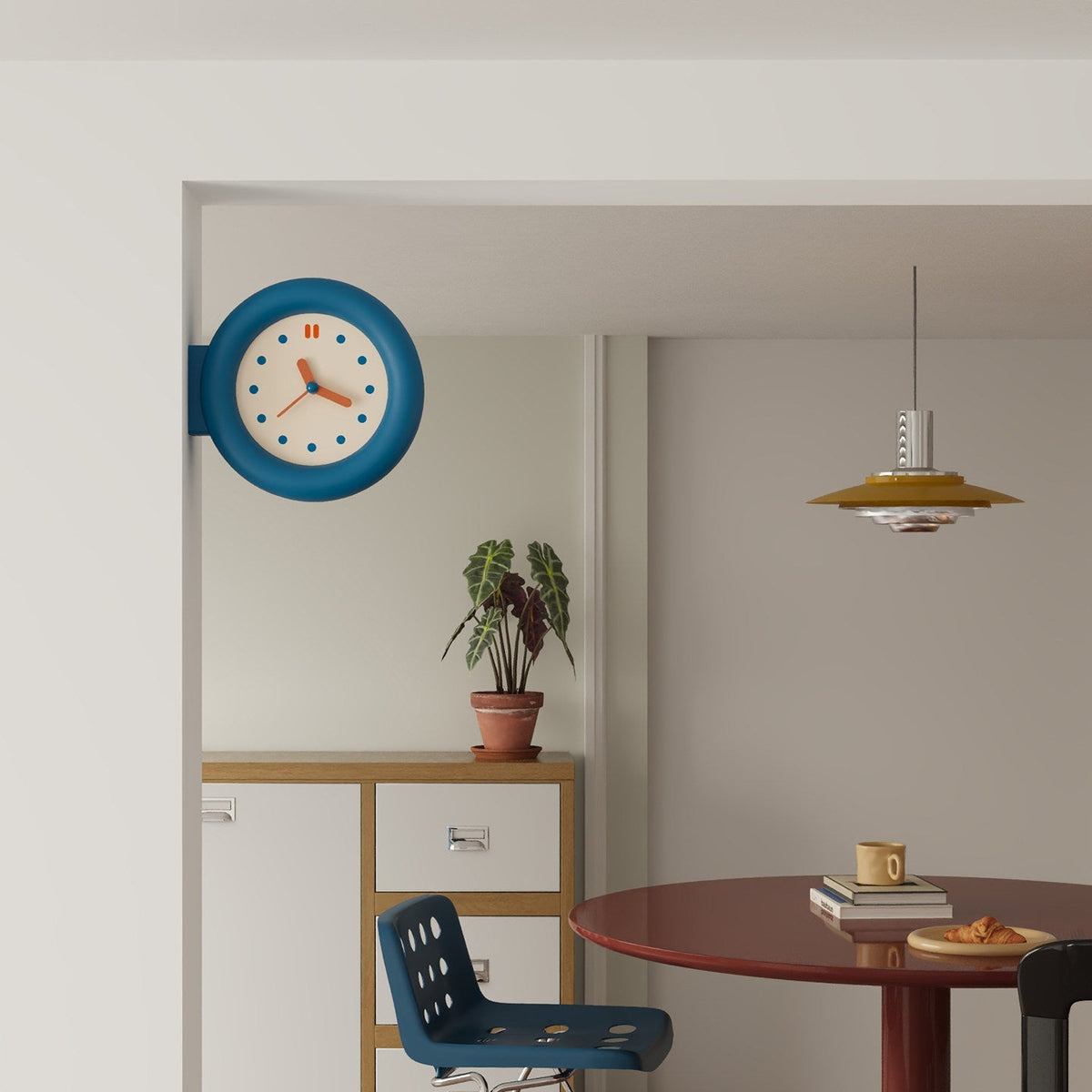 Double-Sided Round Clock